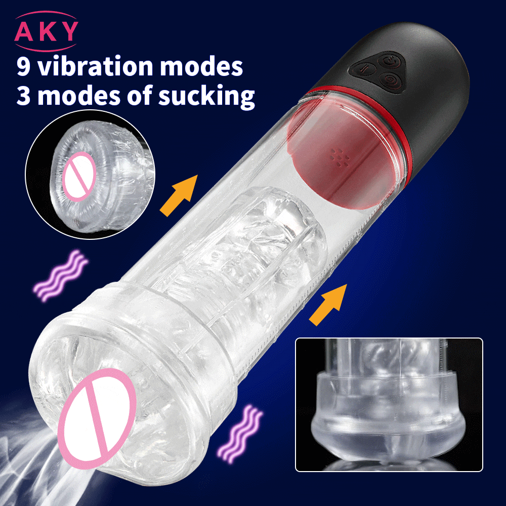 Electric Male Masturbator Penis Pump Sex Toys for Men USB Charging Au image