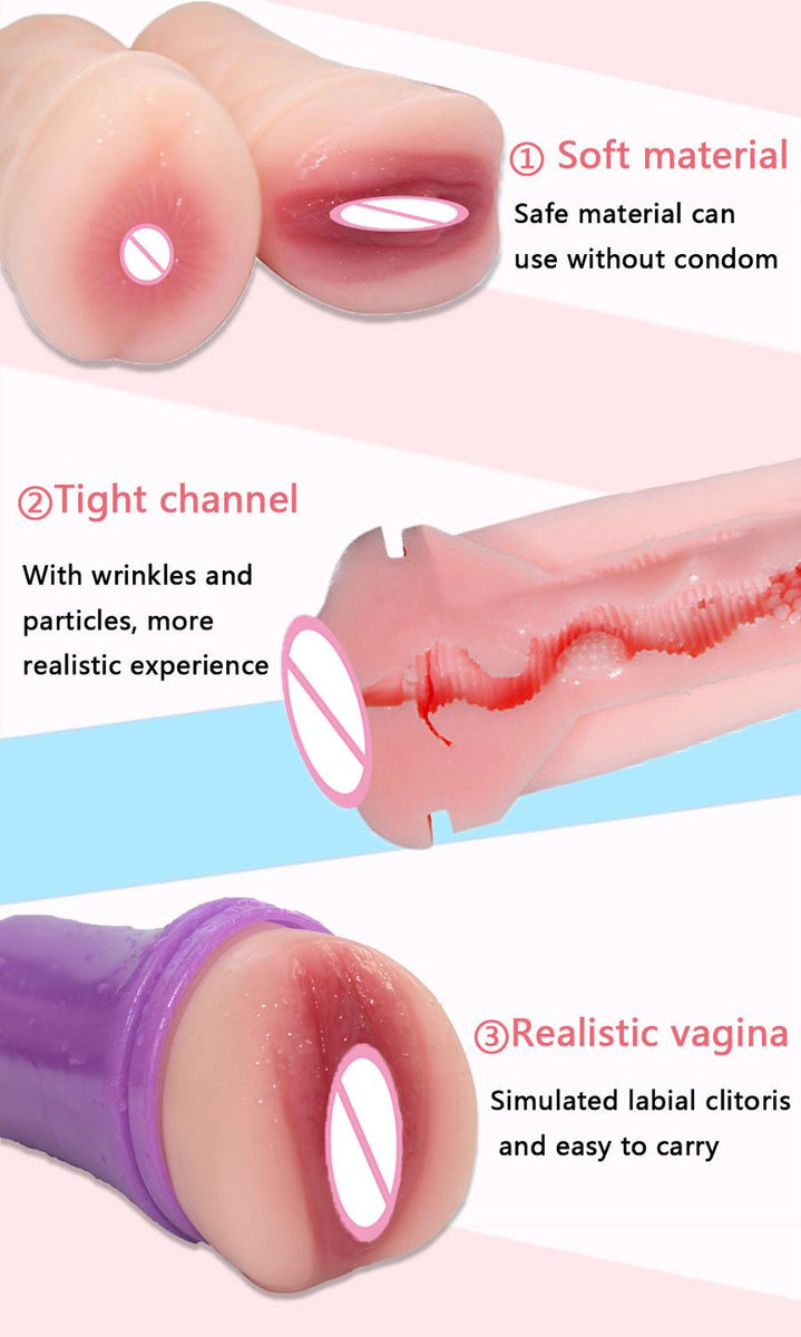 Silicon Sex Toys for Men Pocket Pussy Real Vagina Male Sucking Masturb image