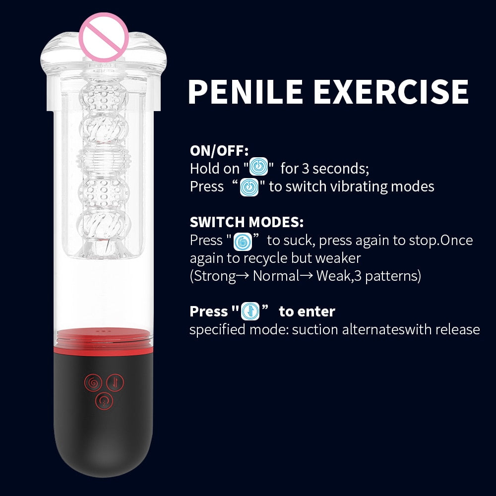 Electric Male Masturbator Penis Pump Sex Toys for Men USB Charging Au photo